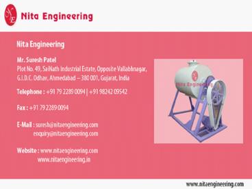 Vessel manufacturer in Ahmedabad