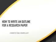 How to write an Outline for Research Paper