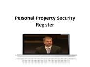 Personal Property Security Register
