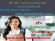NTC 362 learning consultant / tutorialrank.com