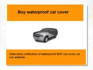 Waterproof car cover