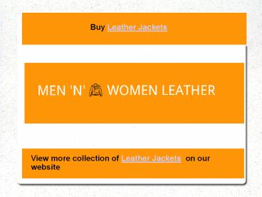 Mens leather motorcycle jackets
