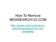 How to Remove Newsearch123.Com Completely
