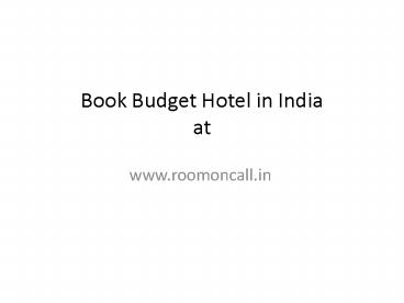 Book online Budget Hotel in Delhi
