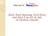 Used Ford Mustang on Sale in Toronto