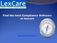 Find the best Compliance Software at lexcare