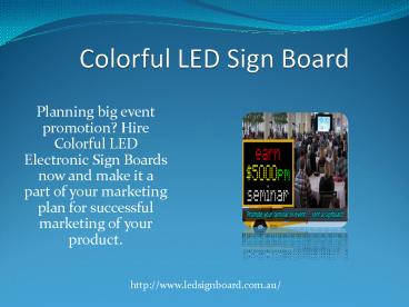 LED Sign Services