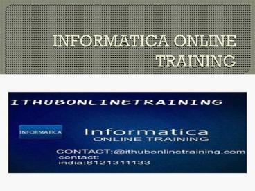 best informatica training | informatica online training