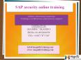 SAP SECURITY ONLINE TRAINING IN AUSTRALIA|SOUTH AFRICA|SINGAPRE|GERMANY PowerPoint PPT Presentation