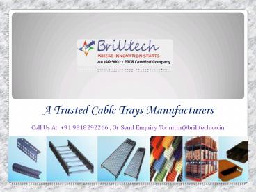 Cable tray Manufacturers Suppliers