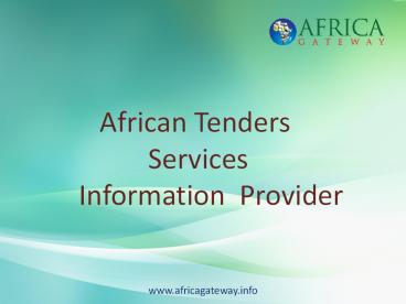 Trade leads | Tenders online in Africa - Africagateway