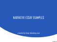 Narrative Essay Examples PowerPoint PPT Presentation