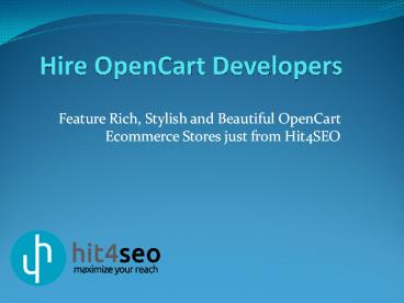 Hire OpenCart programers;devlopers pune