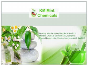 Menthol Crystal Manufacturers