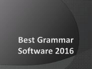 Best Grammar Software 2016