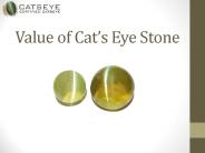 Value of Cat's Eye Gemstone