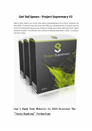 Get Tod Spears Project Supremacy V2