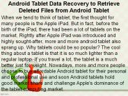 how to recover data from android tablet