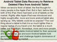 how to recover data from android tablet PowerPoint PPT Presentation