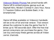 Videocon Smartphones to Feature Popular Games from Gameloft