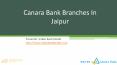SWIFT code for Canara Bank Branches In Jaipur PowerPoint PPT Presentation