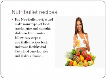 Nutribullet recipes (1)