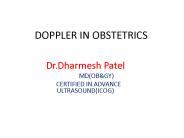 DOPPLER IN OBSTETRICS