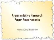 Argumentative Research Paper Requirements