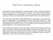 Best Time To Trade Binary Options