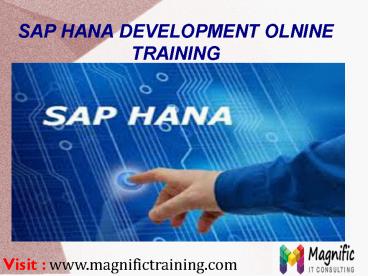 SAP HANA DEVELOPMENT ONLINE TRAINING IN USA|UK|SINGAPORE