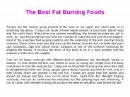 The Best Fat Burning Foods