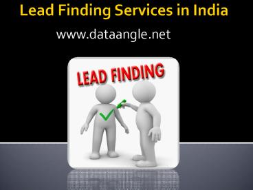 Lead Finding Services in India