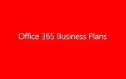 Office 365 Business Plans