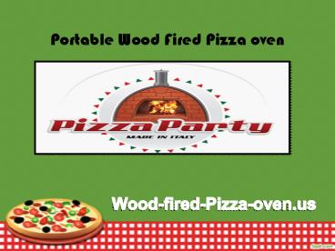 Portable wood fired pizza oven