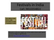 Art Gallery India, Festivals in India (1)