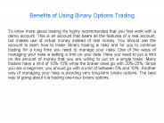 Benefits of Binary Option Trading