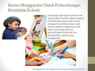 Kursus Menggambar Untuk Perkembangan Kreativitas Si Anak