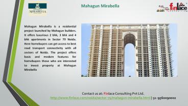 Mahagun Mirabella – Luxurious Apartments in Sector 79 Noida