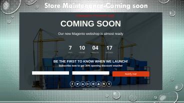 Store Maintenance Coming Soon Magento2 Extension
