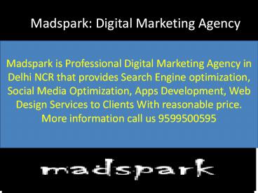 Madspark Digital Marketing Agency in Delhi