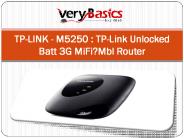 TP-LINK - M5250  TP-Link Unlocked Batt 3G MiFiMbl Router
