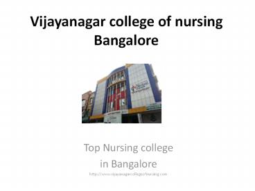 Nursing college in Bangalore
