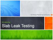 Slab Leak / Water Leak Testing