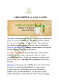 A Pain Relief  Oil, For a Pain Free Life PowerPoint PPT Presentation