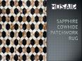 Sapphire  Cowhide Patchwork Rug PowerPoint PPT Presentation