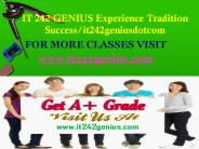 IT 242 GENIUS Experience Tradition Success/it242geniusdotcom
