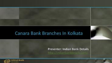 SWIFT code for Canara Bank Branches In Kolkata