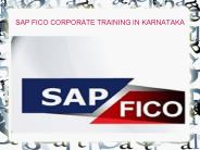 SAP FICO CORPORATE TRAINING IN KARNATAKA