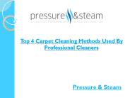Top 4 Carpet Cleaning Methods Used By Professional Cleaners