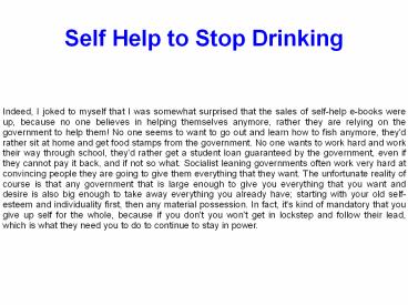 Self Help Through Creativity